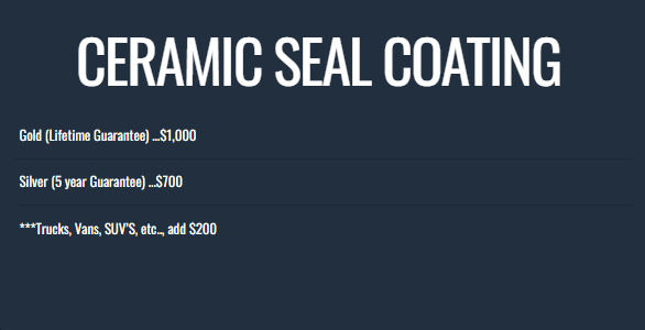 Ceramic Seal Coating